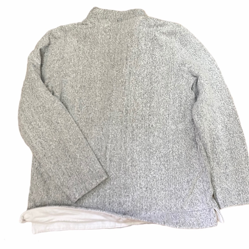 Orvis 1/4 Pullover with Buttons Grey Mens Small - Picture 3 of 9